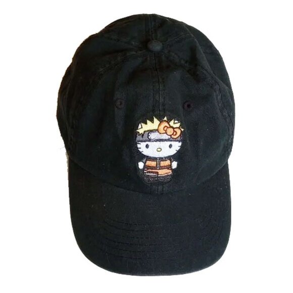 Hello Kitty Accessories - Near-Vintage Naruto Shippuden Hello Kitty  & Friends Cap Hat Black